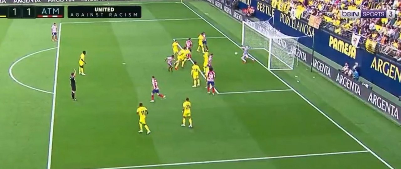 Correa scores equaliser for Atletico. Screenshot/beINSports