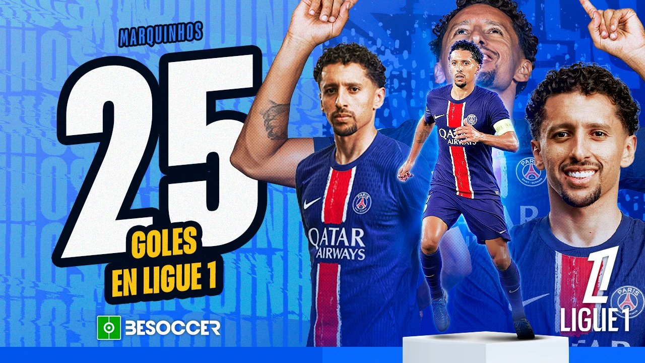 Marquinhos alcanzó los 25 goles en la Ligue 1. BeSoccer