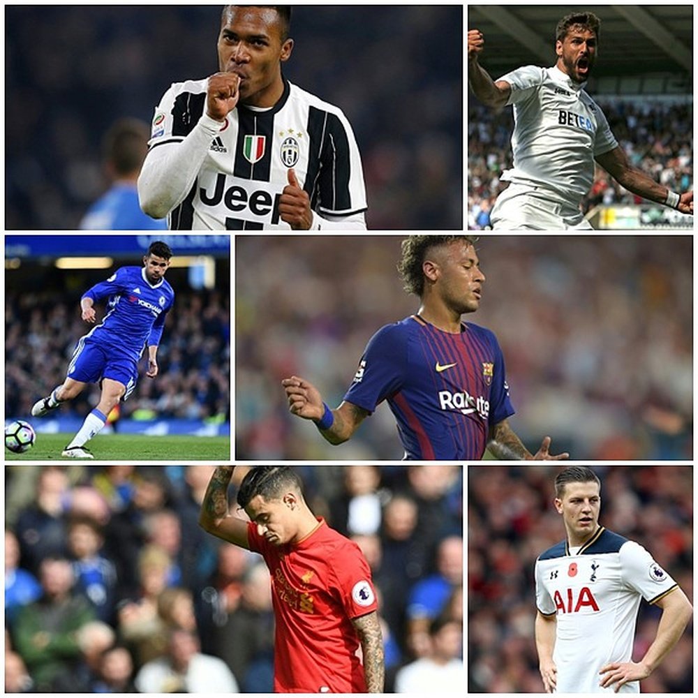 Costa, Coutinho, Alex Sandro, Llorente and Wimmer could all be affected by Neymar's move. BeSoccer