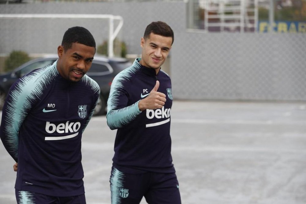 Coutinho has returned to full training after a minor muscle injury. TWITTER/BARCELONAES