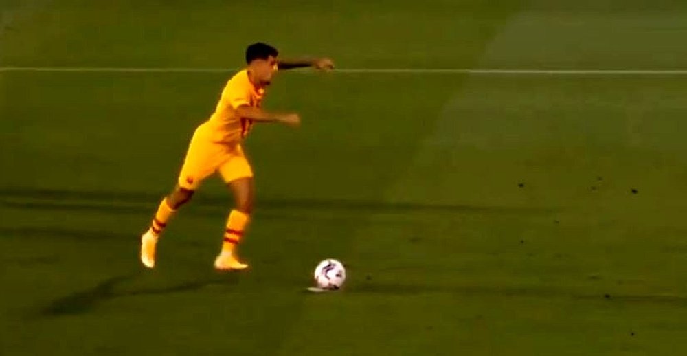 Coutinho scored for Barca. Screenshot/BarçaTV