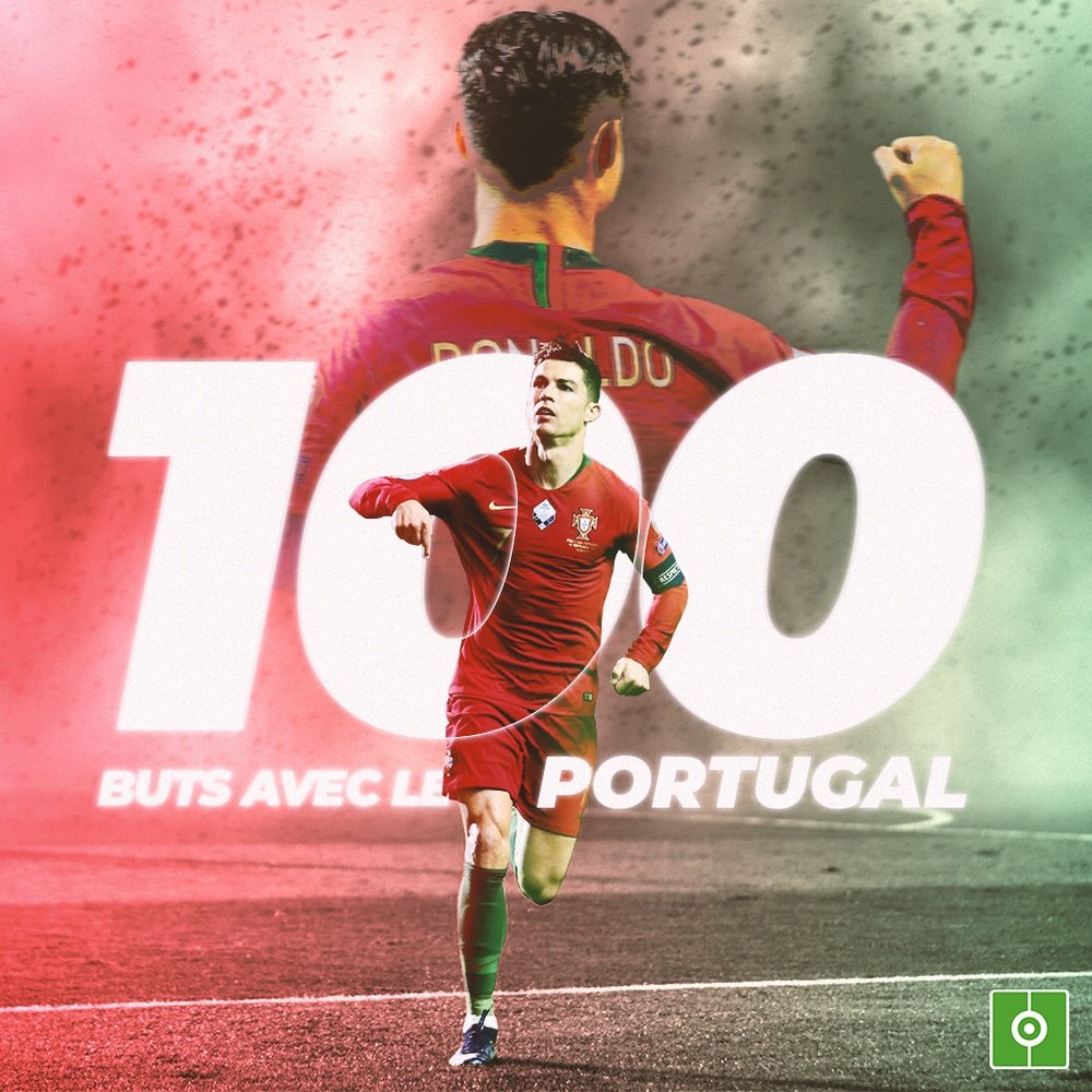 Cristiano Ronaldo inscrit son centième but avec le Portugal. afp