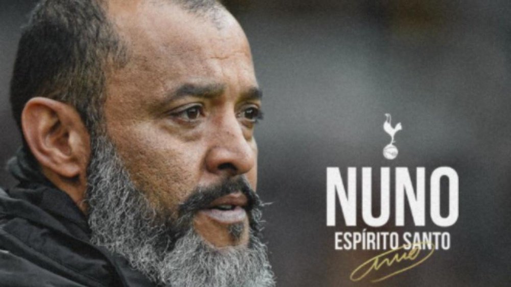 Nuno, nuevo enternador del Tottenham. SpursOfficial