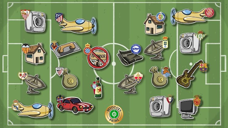 Los patrocinadores de los 20 equipos de LaLiga 2025-26. BeSoccer Prime
