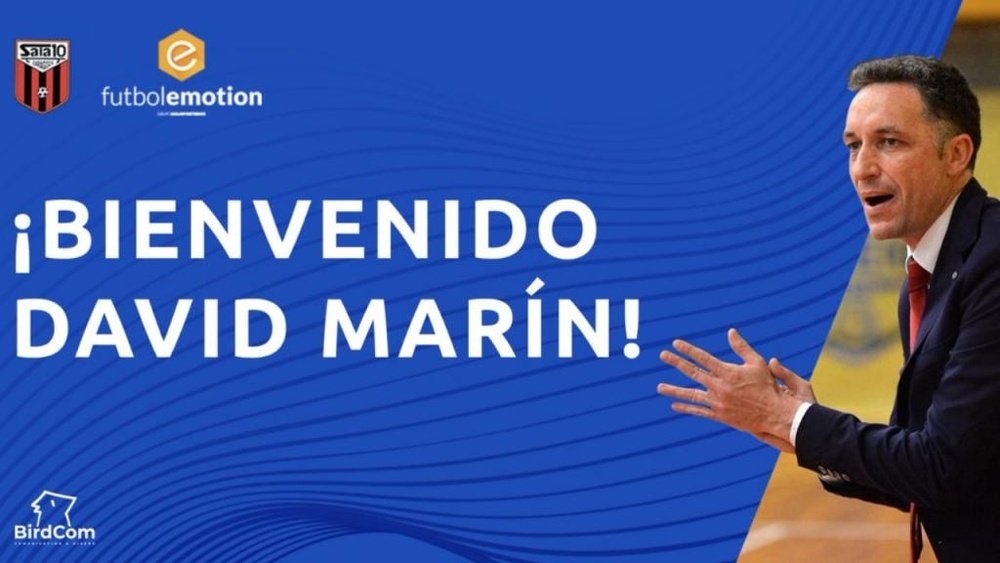 David Martín entrenará al Fútbol Emotion Zaragoza. Twitter/ADSala10
