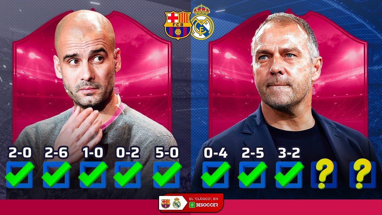 Flick, a por un registro en el 'Clásico' que solo tiene Guardiola. BeSoccer