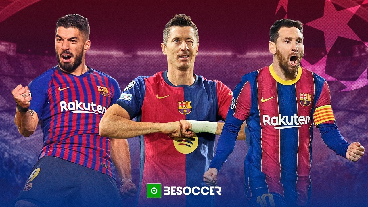 Los jugadores del Barcelona con más goles en Champions