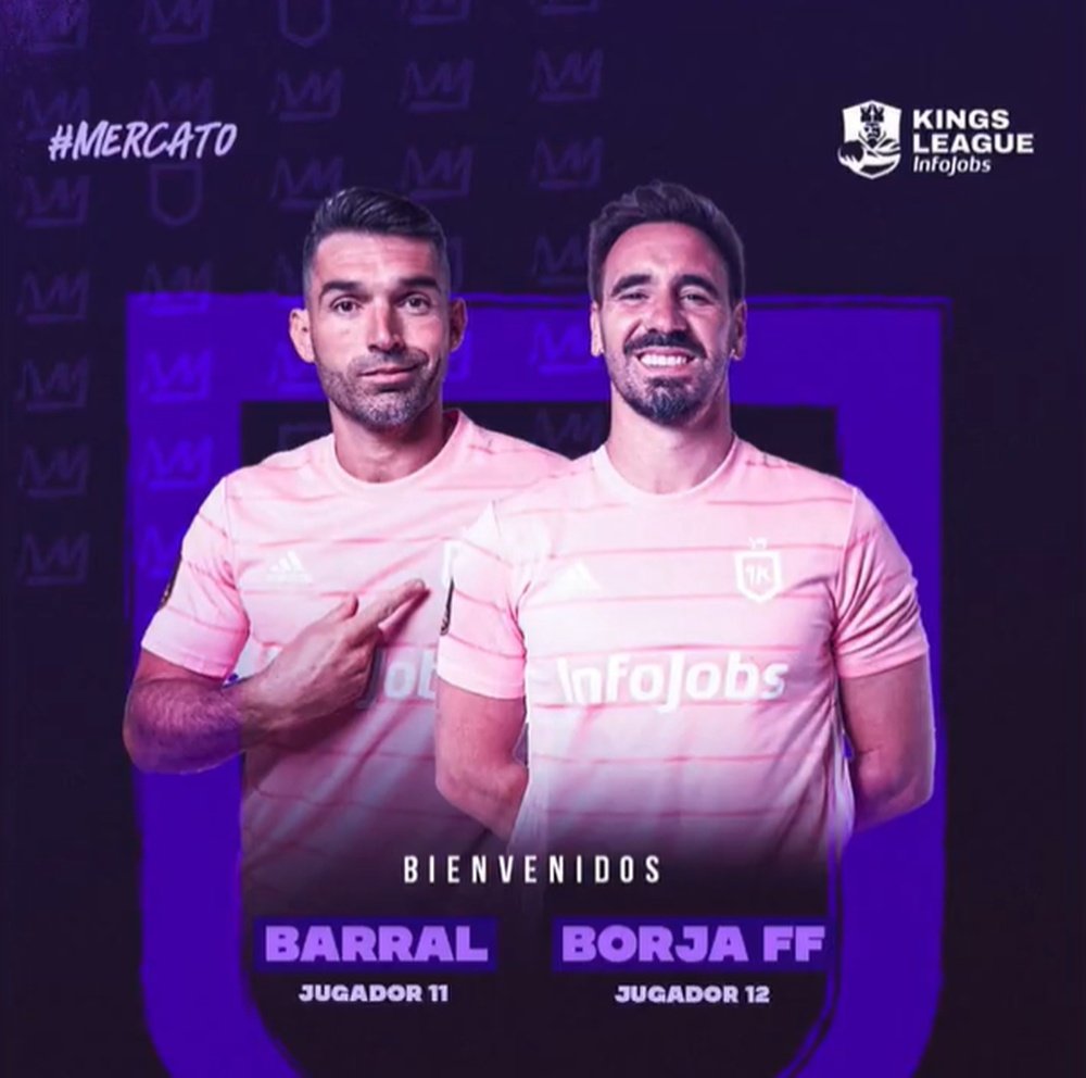 Barral y Borja Fernández, nuevos jugadores de 1K. Captura/1Kfutbolclub