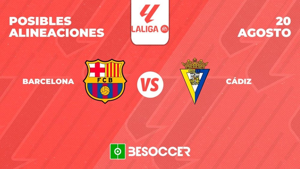 Posibles alineaciones del Barcelona vs Cádiz. BeSoccer