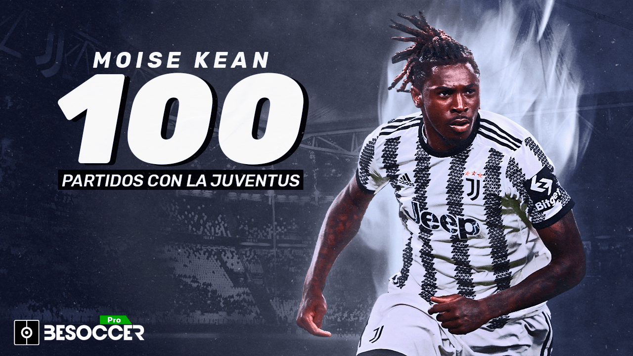 Moise Kean cumple 100 partidos con la Juventus