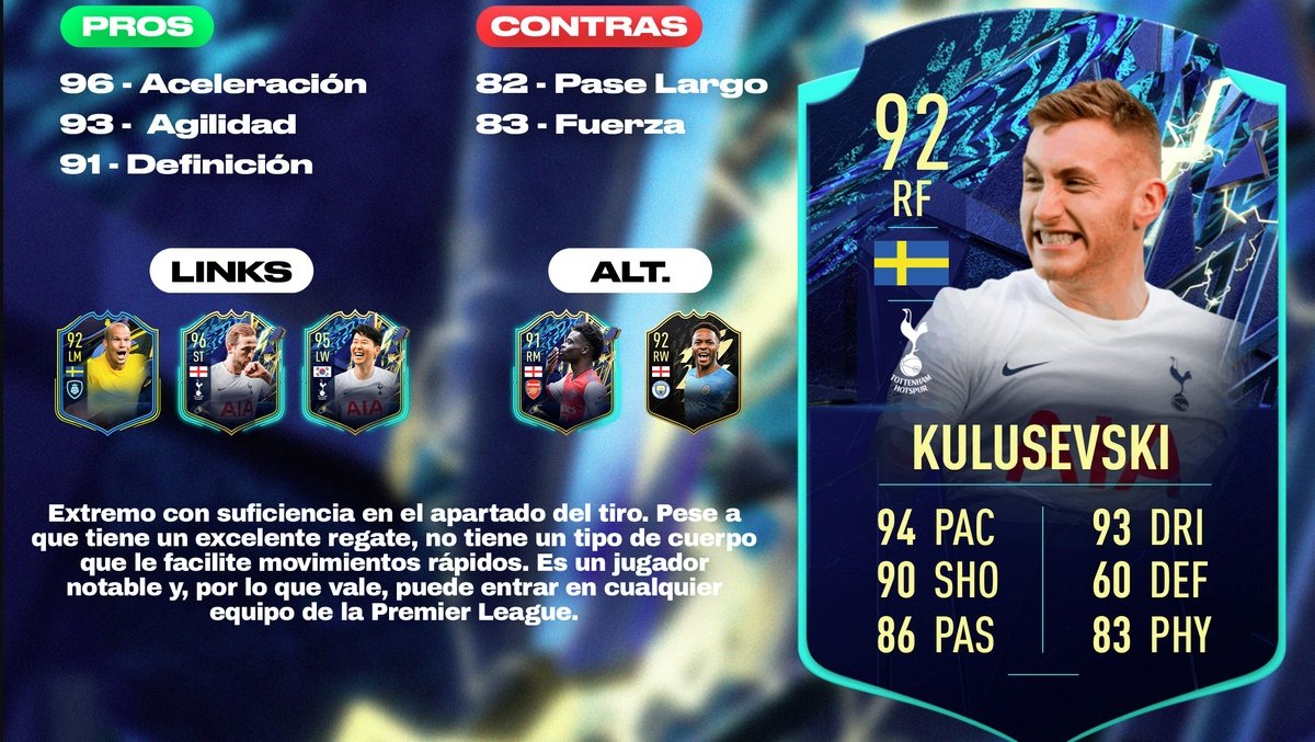 Creatividad de Dejan Kulusevski TOTS Momentos. Team BeSoccer