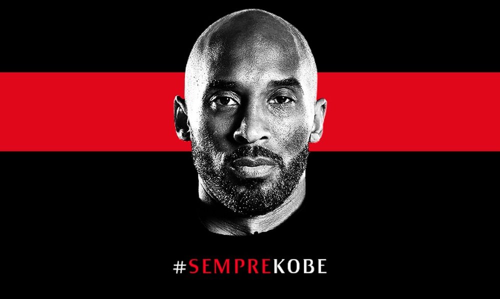 A homenagem do Milan a Kobe Bryant. Twitter/ACMilan