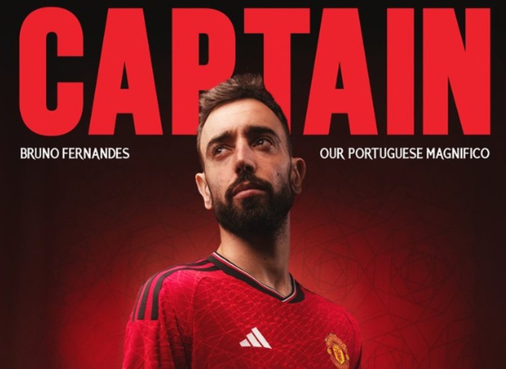 Bruno Fernandes é o novo capitão do United. ManUtd