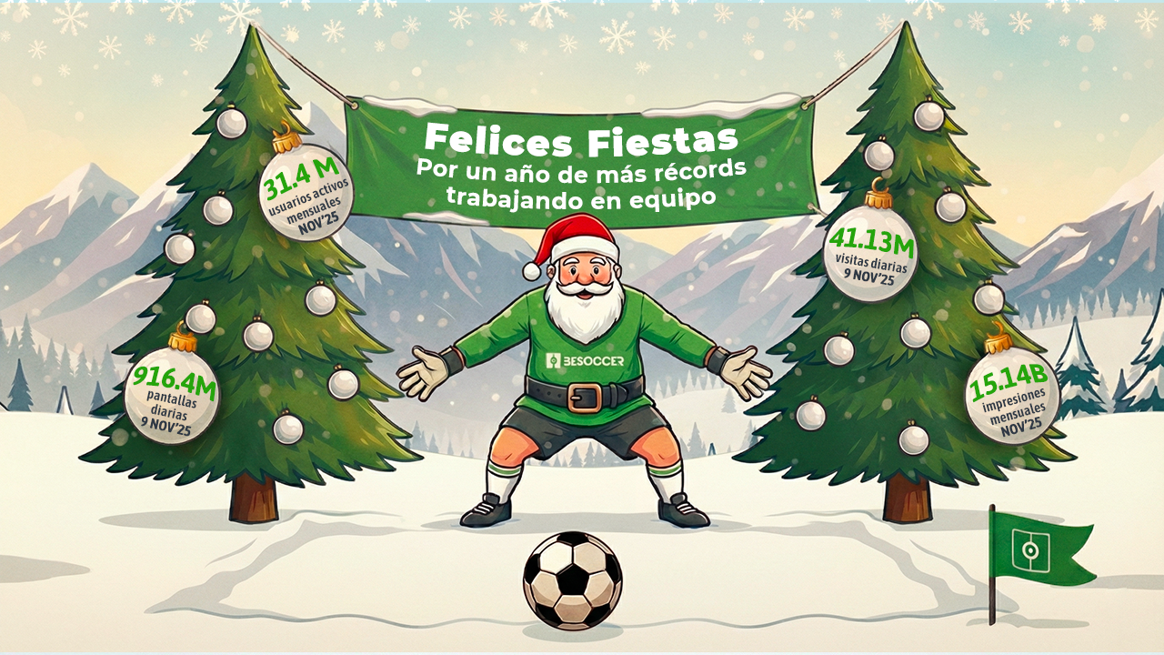 ¡Felices Fiestas de parte de BeSoccer!