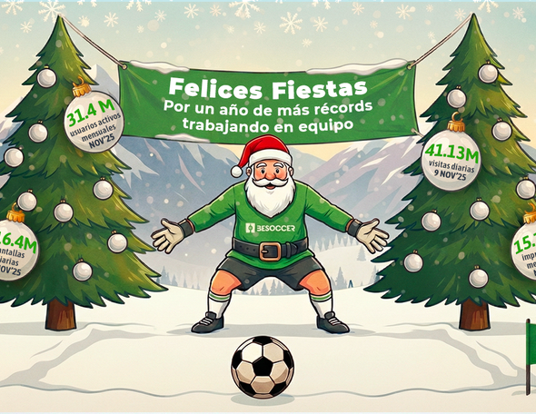 ¡Felices Fiestas de parte de BeSoccer!