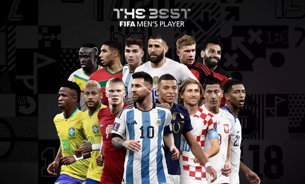 Les nominés pour le trophée The Best de l'année 2022. FIFA