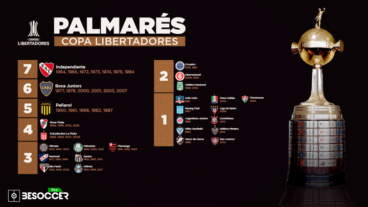 Palmarés de la Copa Libertadores: ¿quién ha ganado más títulos?