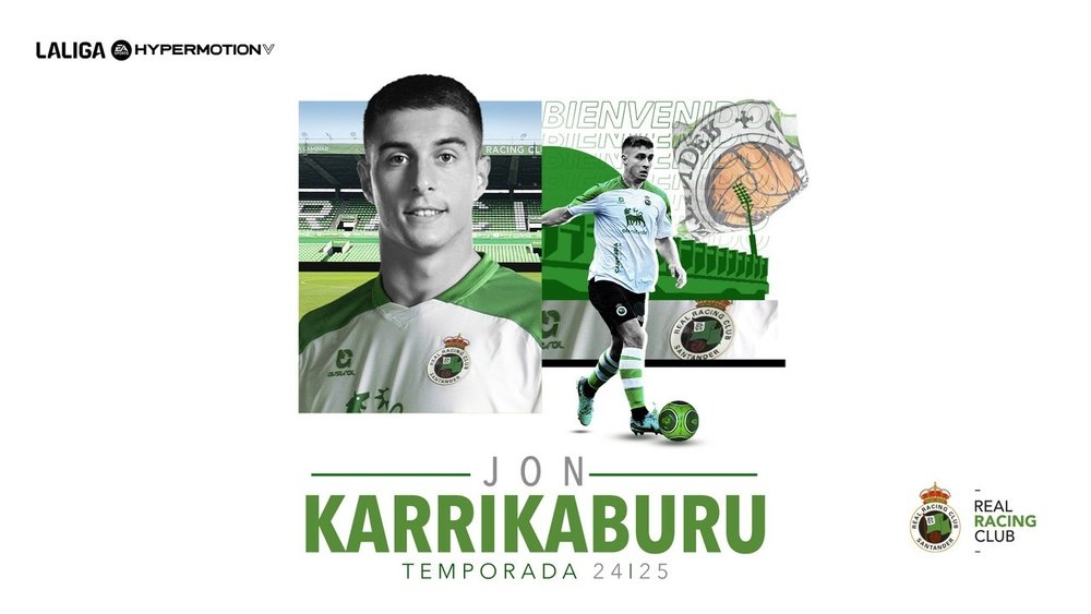 Real Sociedad's Karrikaburu will spend the 24/25 season at Racing. RealRacingClub