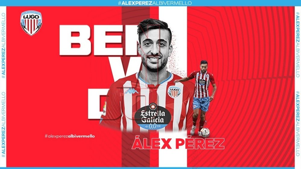 El Lugo anunció a Álex Pérez, que llega como agente libre. ClubDeportivoLugo