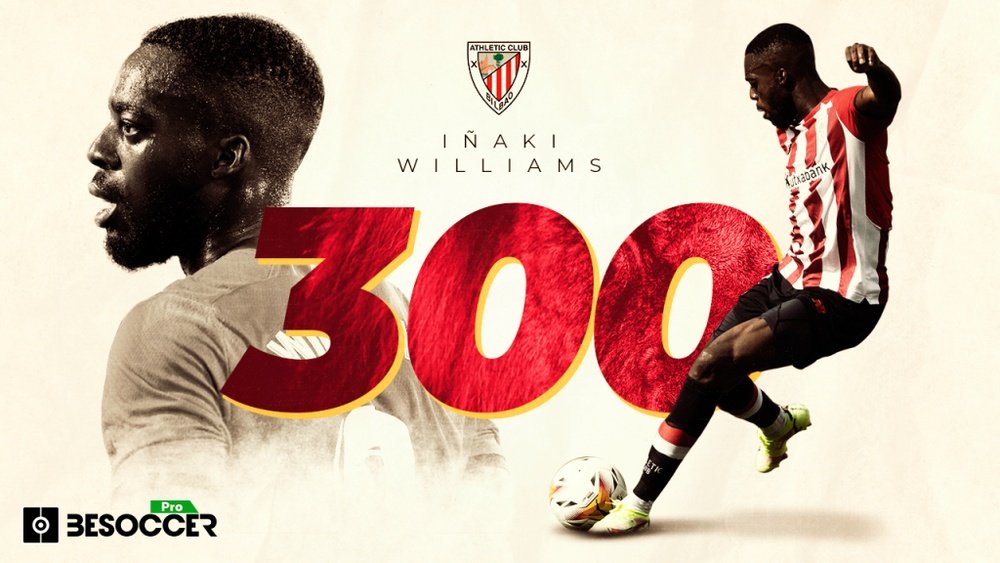 Williams cumplirá 300 partidos con el Athletic con su racha intacta. BeSoccer Pro