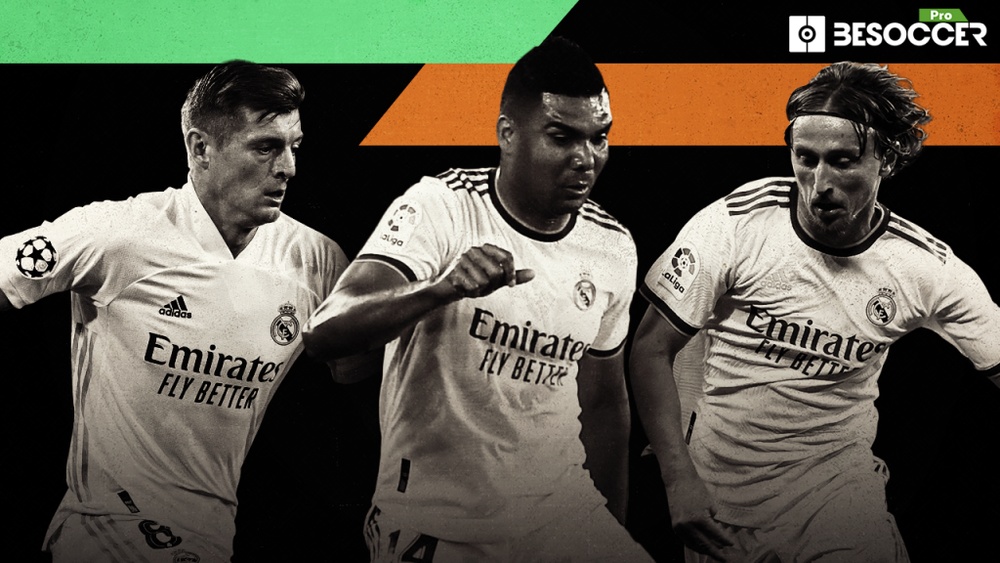 Evolución y rendimiento del Casemiro-Kroos-Modric. BeSoccer Pro
