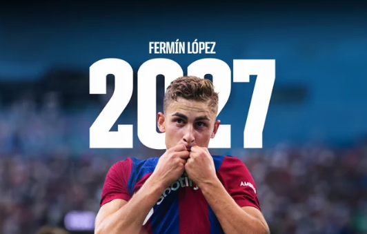 OFFICIAL: Fermin Lopez signs new Barca contract until 2027