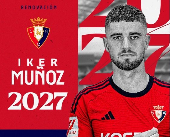 Iker Muñoz amplía su contrato con Osasuna para las próximas 4 temporadas. Osasuna