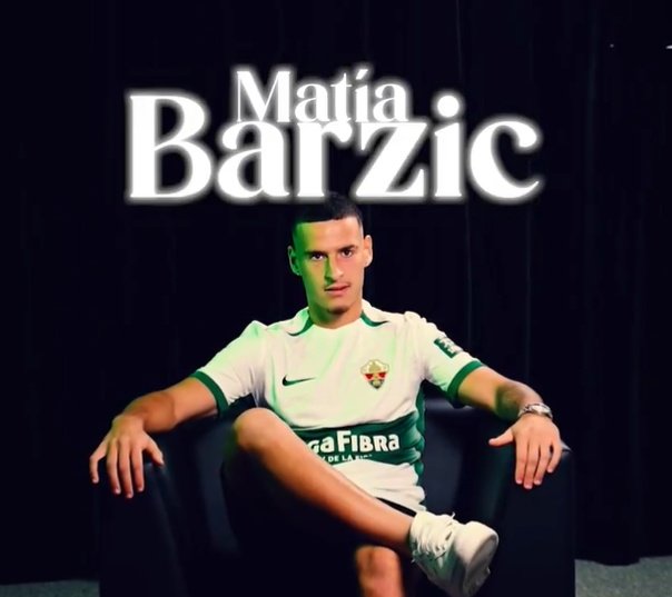 Matia Barzic seguirá en el Elche hasta 2028. Captura/futbolbaseECF