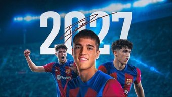 Pau Cubarsi prolonge avec le Barça jusqu'en 2027. FCBarcelona