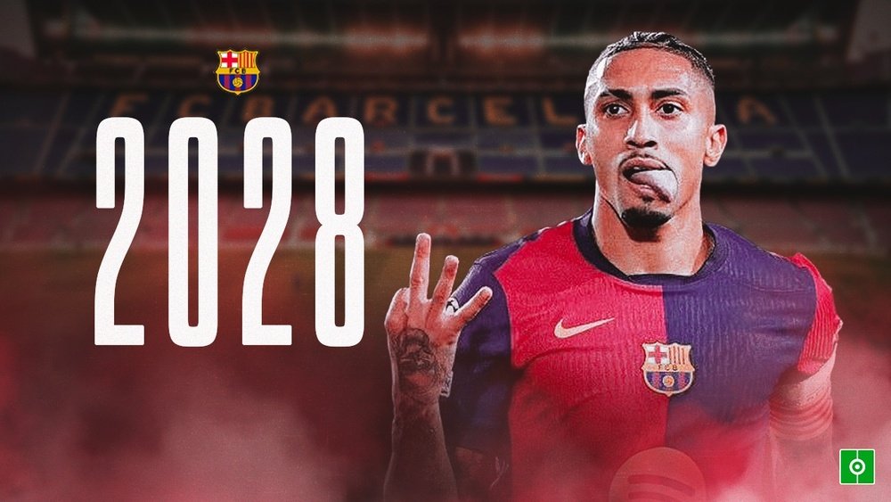 Raphinha renueva con el Barça hasta 2028. FCBarcelona
