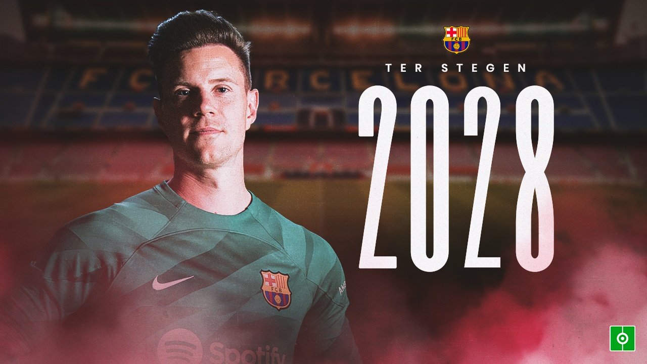 Ter Stegen renueva con el Barcelona hasta 2028. EFE