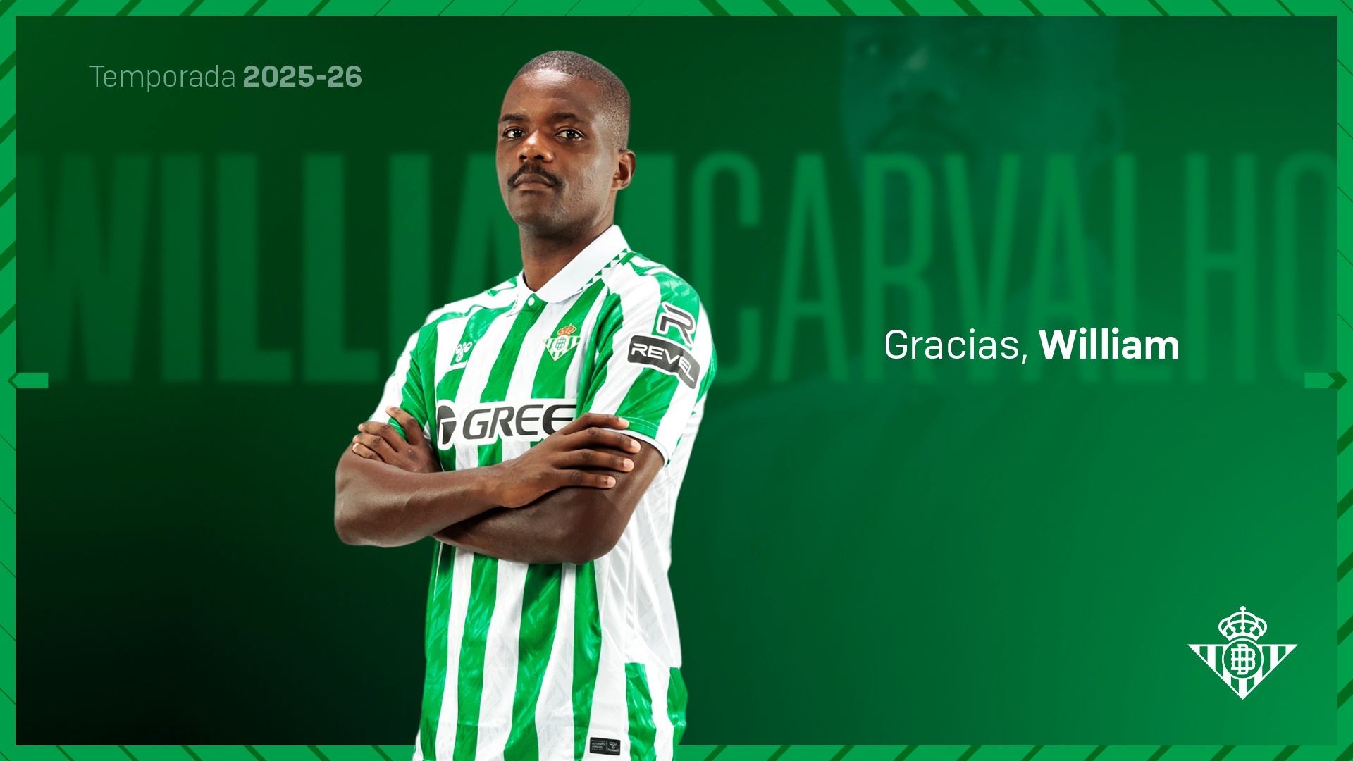 El Betis anunció la salida de William Carvalho. RealBetis