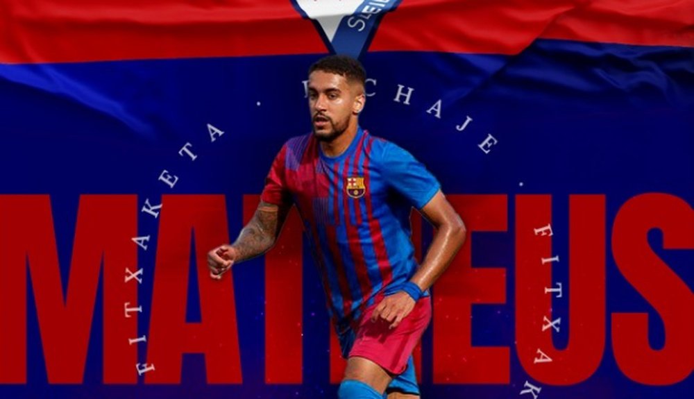 Matheus Pereira abandona o Barcelona para se juntar ao Eibar.AFP