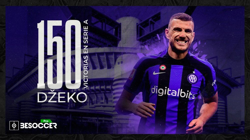 Edin Dzeko suma ya 150 victorias en la Serie A. BeSoccer Pro