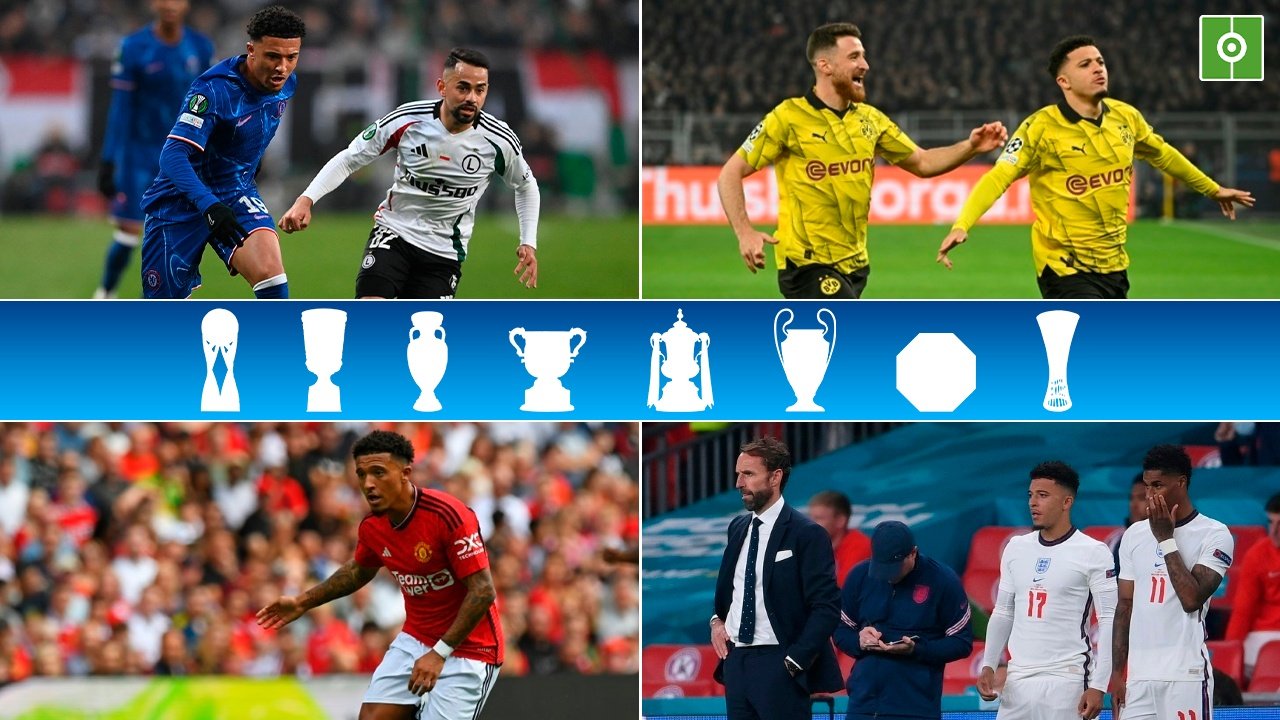 Ocho finales de Jadon en ocho competiciones de Sancho. BeSoccer