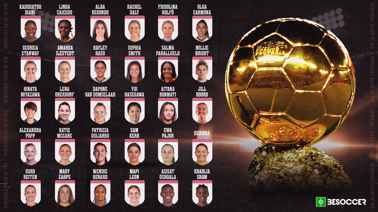 Estas son las 30 nominadas al Balón de Oro Femenino 2023