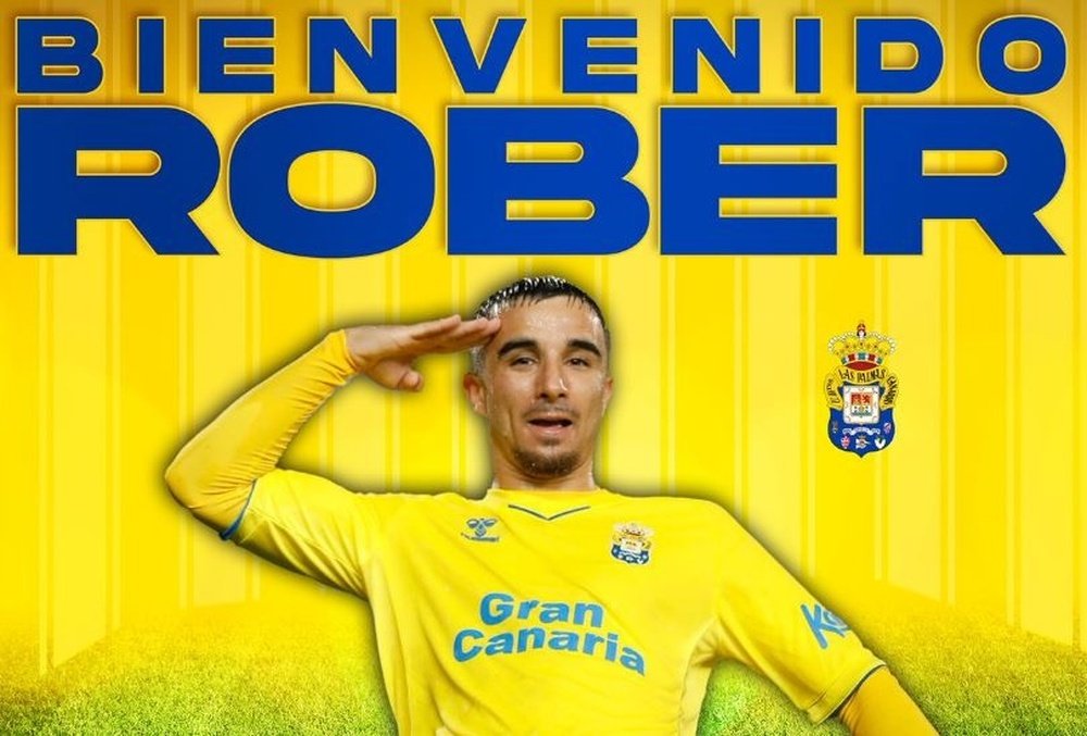 Las Palmas oficializó la vuelta de Rober González. Twitter/UDLP_Oficial