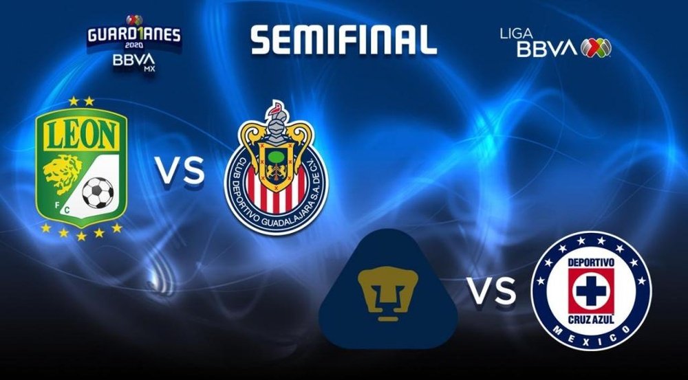 Estas son las semifinales del Apertura 2020 de la Liga MX. Twitter/LIGABBVAMX
