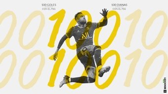 Neymar alcanza los 100 goles con el PSG. BeSoccer Pro