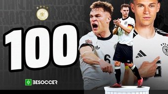 Kimmich has reached 100 appearances with the Mannschaft. BeSoccer