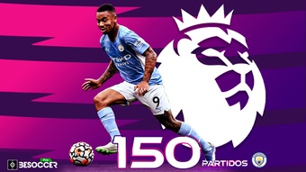 150 partidos de Premier League para Gabriel Jesus. BeSoccer Pro