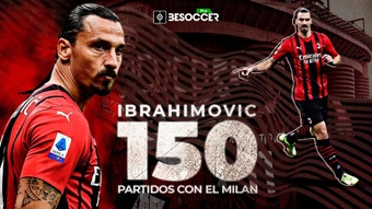 Ibrahimovic cumple 150 partidos con el Milan. BeSoccer Pro