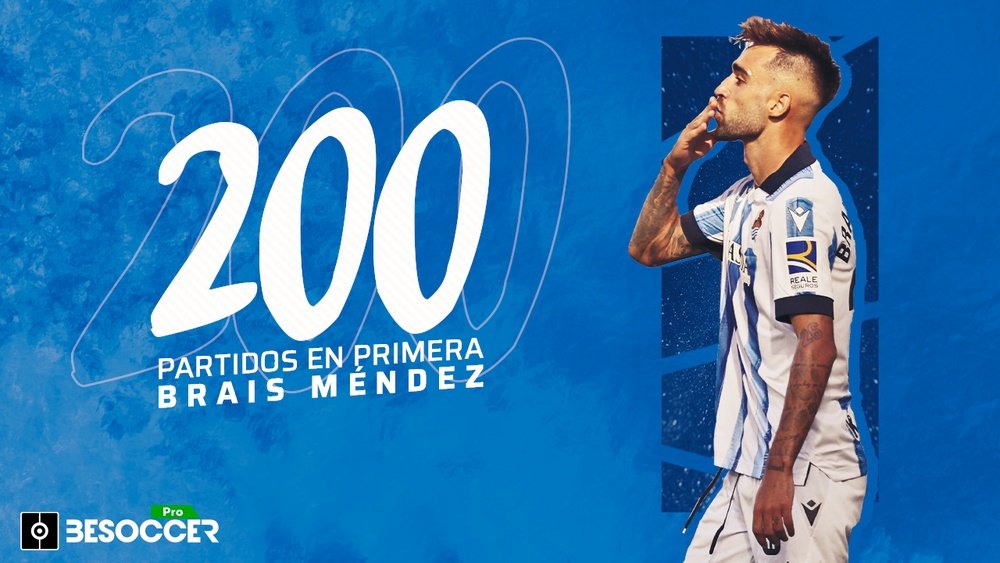 Brais Méndez celebra sus 200 partidos en Primera División. BeSoccer Pro