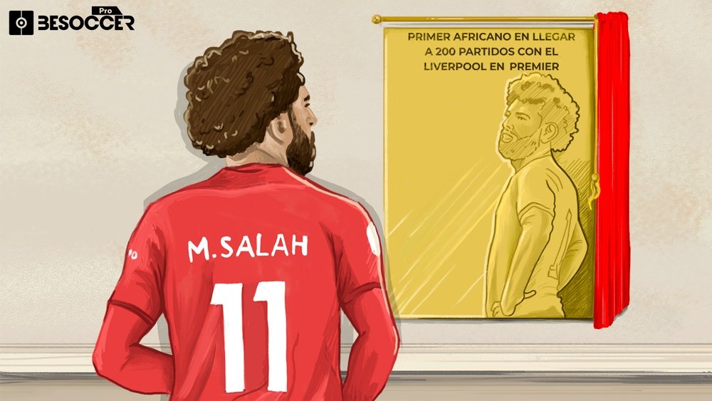 Salah ya es historia: primer africano con 200 partidos como 'red' en Premier
