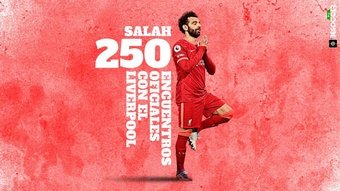 Salah llegó a los 250 encuentros con el Liverpool. BeSoccer Pro
