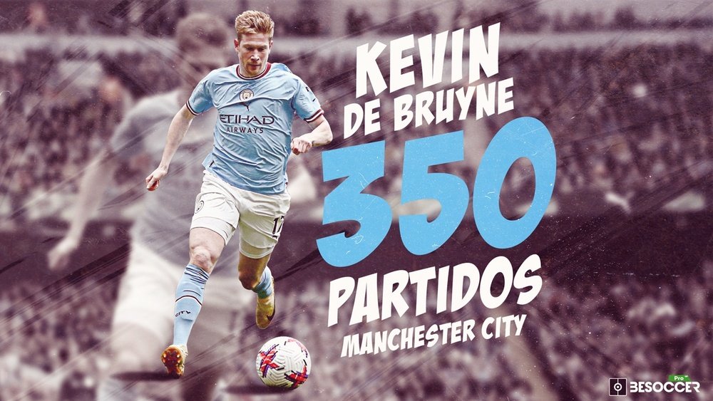 De Bruyne sigue su escalada: 350 encuentros con el Manchester City. BeSoccer Pro
