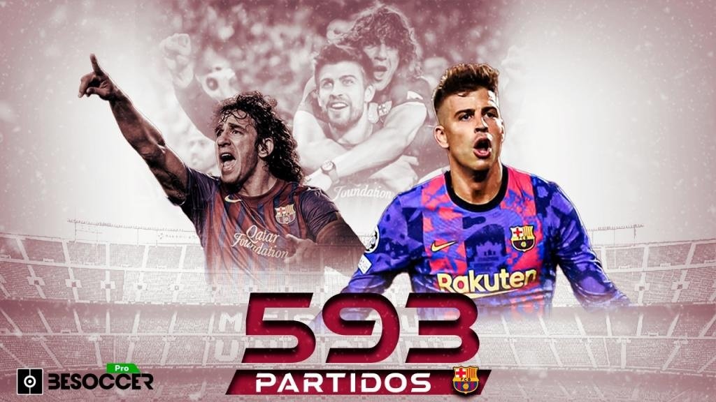 Piqué caza a Puyol: 593 partidos con el Barça. BeSoccer Pro