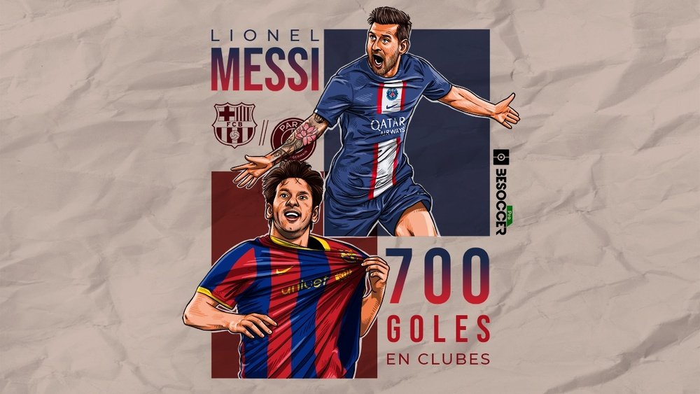 Leo Messi marcó el 700 ante el Olympique de Marsella. BeSoccer Pro