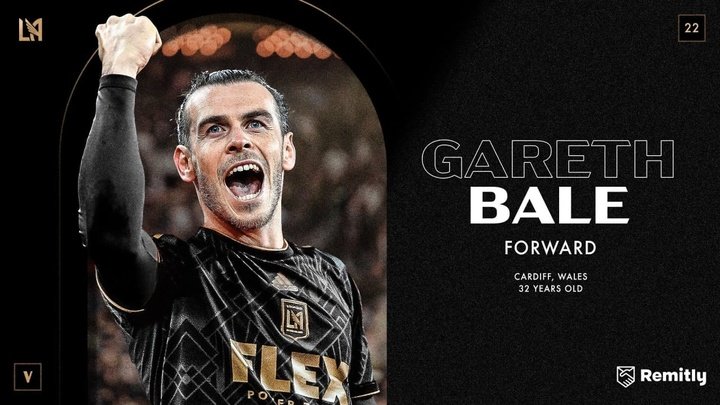 Arte dos Los Angeles FC para anunciar a contratação de Gareth Bale.LosAngelesFC