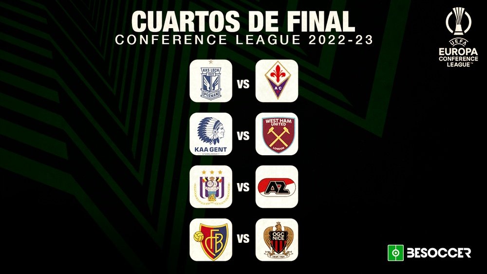 Estos son los cuartos de final de la Conference League 2022-23. BeSoccer